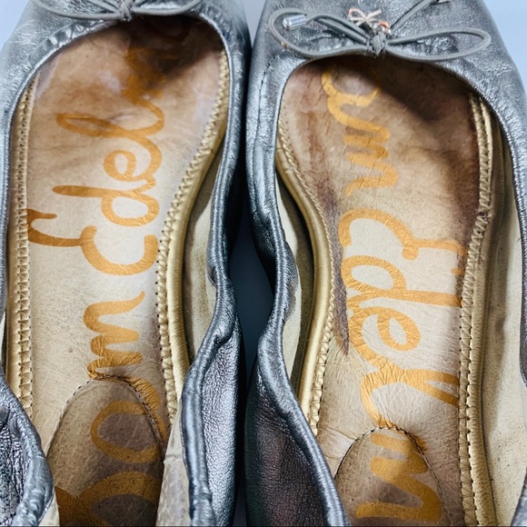 Sam Edelman Flats Silver Leather Size 8.5 - Picture 7 of 7